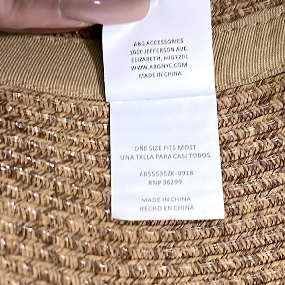 Belham living Stylish Brown Sun Hat with Blue Trim 50+ spf Velcro closure - Picture 10 of 11